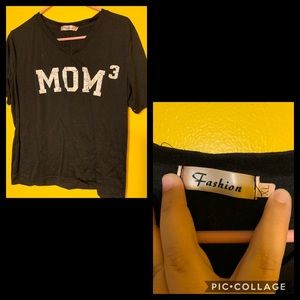 XL Mom Top. Black